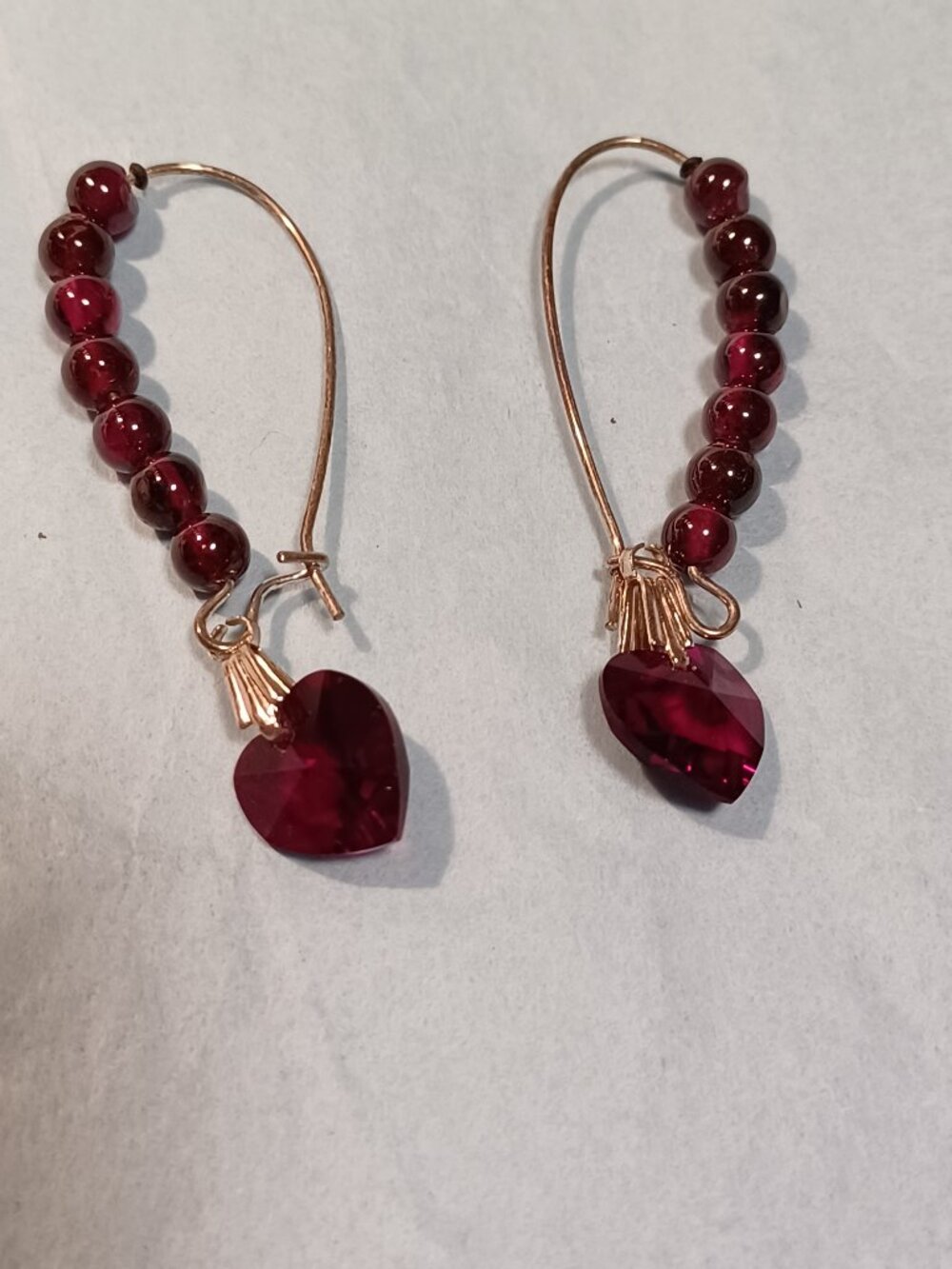 GARNET Ear Wires - Picture 3 of 3